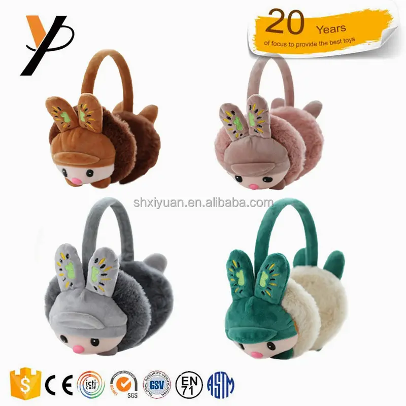 Protetores de orelha fofos em forma de animal promocional, coelho para venda para crianças