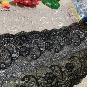 22cm E1020 schwarz mehrfarbig Stretch afrikanischen Stoff nähen Spitzen besatz oder Stoff Kette gestrickt Kleidungs stück Zubehör