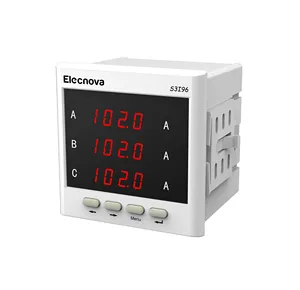 S3I96 96*96mm 3 phase digital panel LED ac electric current meter