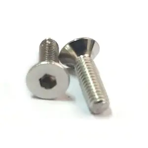 Countersunk Flat Head Screws 304 Stainless Steel Hexagon Socket Allen M3x10 100pcs
