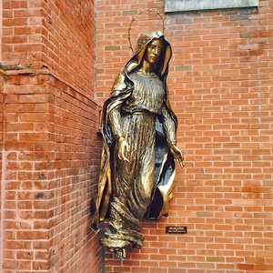 Figura de la Virgen María y el bebé Jesús para decoración al aire libre, estatua religiosa católica de bronce personalizada, Onlyart - Product Image 3