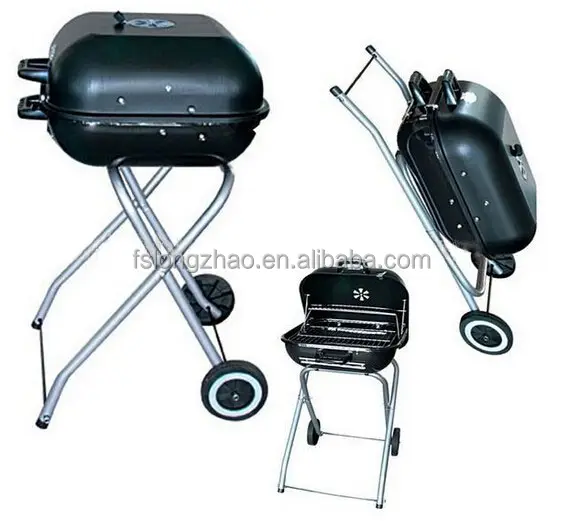 Portatile di fabbrica prezzo più poco costoso Valigia Barbecue grill disegni Barbecue Grill Pieghevole