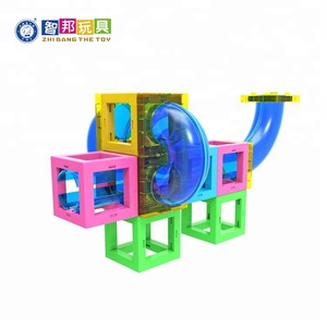 New magnetic rod educational 3D building blocks with marble race game - Product Image 2