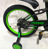 Bicicleta BMX de 4 Ruedas para Niños de 5 Años, 16 Pulgadas, Una Velocidad, Horquilla de Acero al Carbono, Llanta de Aleación de Aluminio, Ruedas de Entrenamiento, Suspensión Delantera