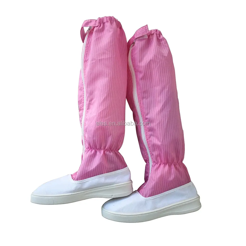 PVC Sole Grid Antistatic ESD Mesh Safety Boots for Cleanroom