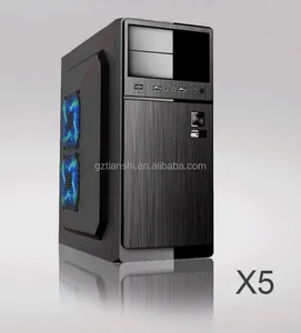 Carcasa de pc para ordenador de alta gama, bonito diseño, con ventilador LED colorido en el panel lateral