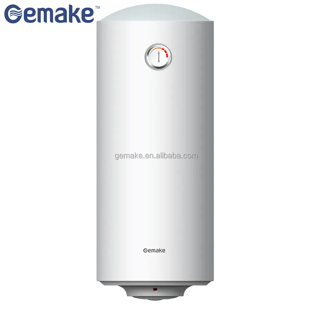 Gemake aquecedor de água, 30l-80l banheira chuveiro caldeira quente com corpo de metal tipo vertical