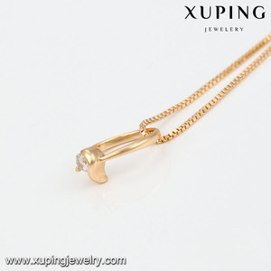 Collar de joyería de oro saudita, sortija de piedra de circón blanco, joya chapada en oro, collar de joyería 44137 - Product Image 6