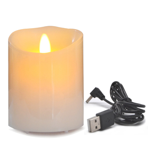 <span class=keywords><strong>Bougie</strong></span> pilier <span class=keywords><strong>LED</strong></span> à flamme mobile rechargeable par USB, fournie par TABO Factory - Product Image 4