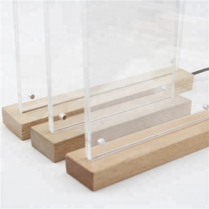 Bằng gỗ <span class=keywords><strong>Acrylic</strong></span> khung hiển thị đứng máy tính để bàn dấu hiệu chủ và bảng Top Rack - Product Image 2