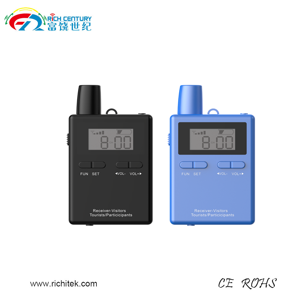 Sans fil Audio Guide Guide Système Avec CE ROHS, avec 2 Way Radio onction