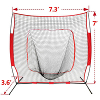 Filet de frappe portable INTOP ITBN021 pour softball et baseball, avec cadre en polyester et métal, durable et de haute qualité, à prix abordable