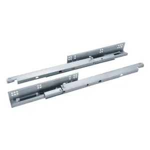 Trilho telescópico ajustável, suporte lateral, invisível, com fechamento macio, para gavetas/canais telescópicas/deslizante/gaveta fgv - Product Image 1