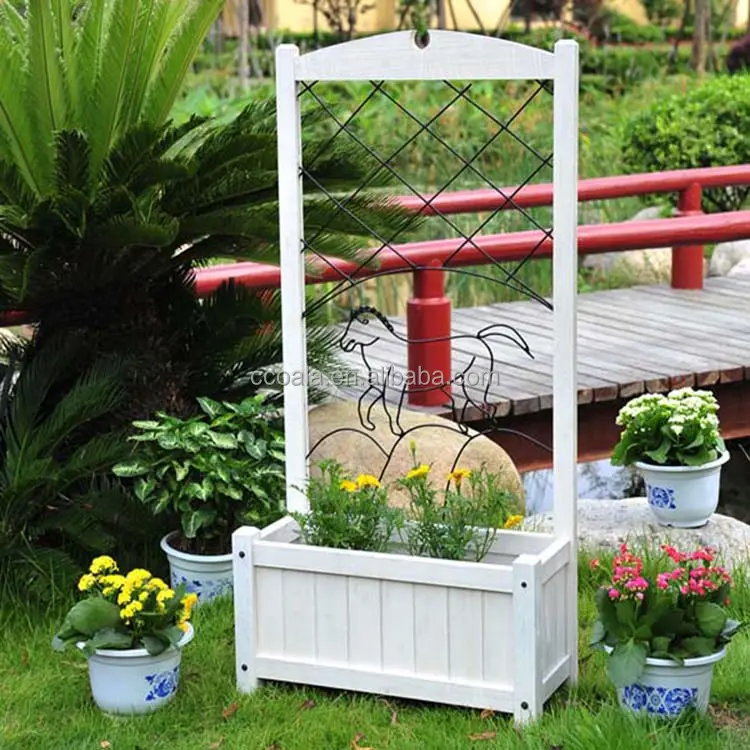 Garden Planter Box con Fondo A Doghe Traliccio Costruzioni In Legno