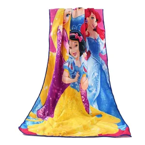 Cartoon character printed beach towel