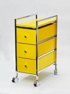 3 Tier bathroom metal <b>cart</b> with <b>wheels</b> - Product Image 4