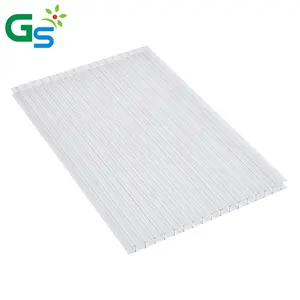 Malaisie Prix de Gros Dôme De Toit 4X8 En Plastique Double Paroi Feuille Creuse De Polycarbonate De Toiture Feuille Pour Panneau Mural