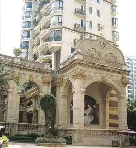 Europäisches Stil Schloss geschnitzte Sandstein Bogen Eingangstor, Luxus Design Sandstein dekorative Tür Surround