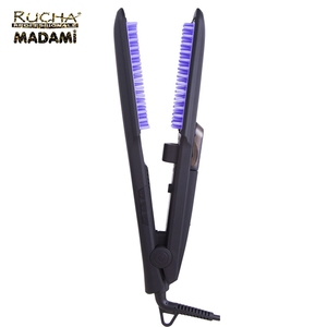 Plancha de Vapor Madami Negra con Dientes, Cepillo Alisador de Cabello con Tecnología PTC de Calentamiento Rápido - Product Image 3