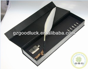 Fashion design decorazioni di nozze penna di piume penna/piuma, penna con glass calamaio - Product Image 1