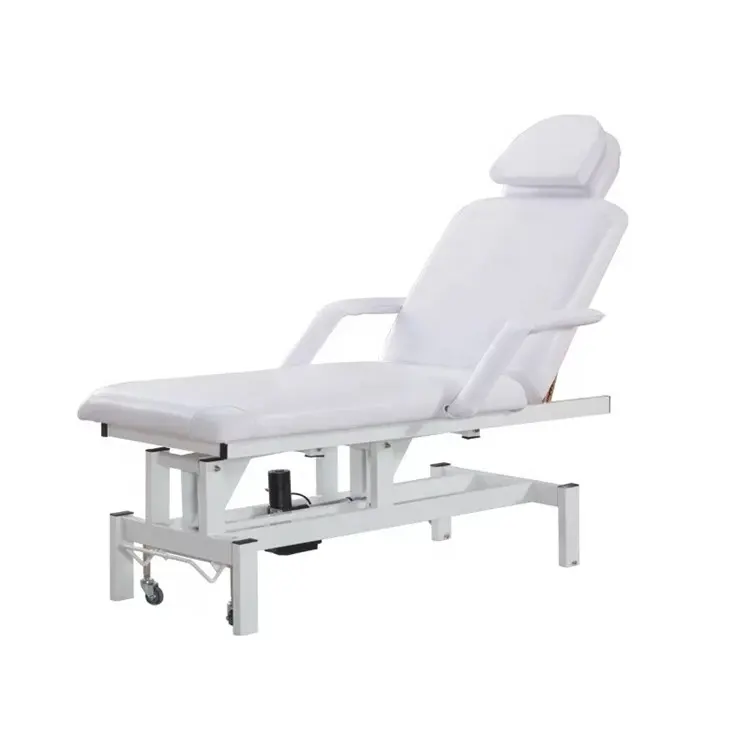 Tabela de massagem dobrável branca design exclusivo, mesa de massagem elétrica