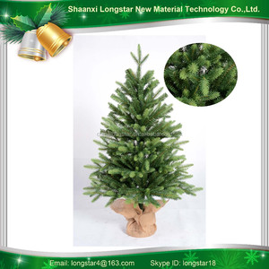 Longstar decoração artificial de natal, pe pvc 3ft mesa mini árvore de natal
