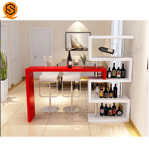 Ensemble de table finition brillante, meubles de bar de Restaurant, rétro, moderne, 4 pièces - Product Image 6