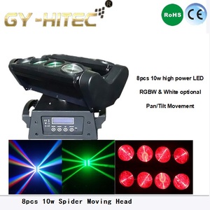 8 * 10 vatios de color 4in1 RGBW Led Araña Traslado de la luz del haz cabeza - Product Image 3