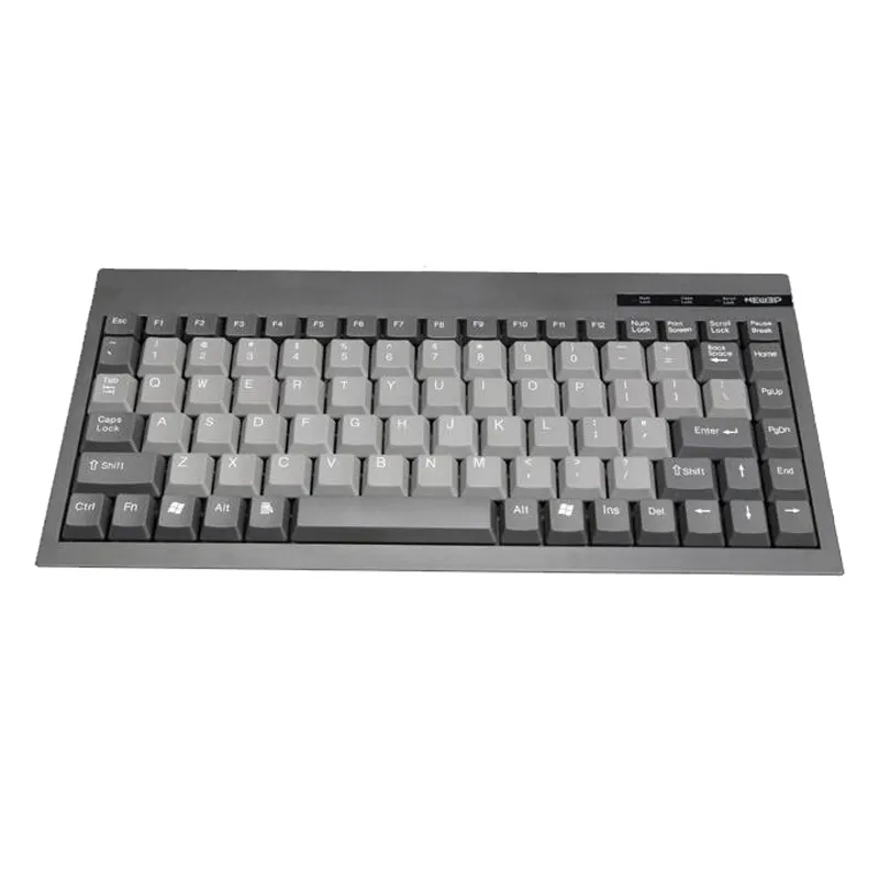 Compact Industrial Keyboard with Rugged PC/ABS Keys and USB or PS/2 interface