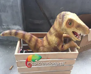 Realista bebé dinosaurio marioneta de mano para juego de niños