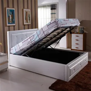 Китайский модный дизайн кровати из искусственной кожи, мебель для спальни