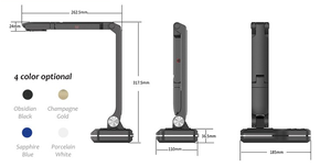 Adaptador de microscopio IQ visualizer presentador digital a3 cámara de documento portátil - Product Image 2