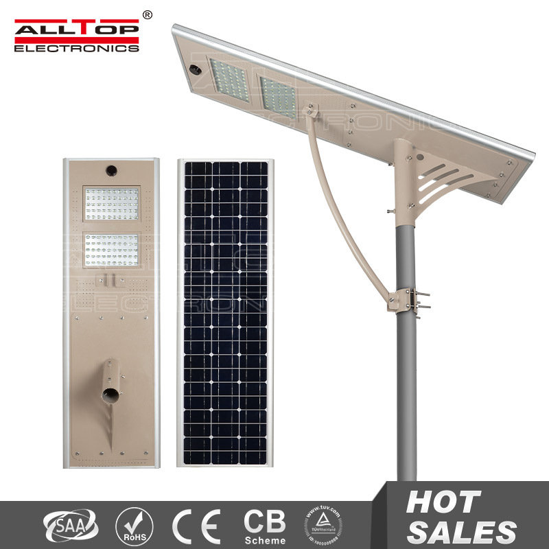 Al aire libre IP65 80 W todo en uno integrado LED Luz de calle solar