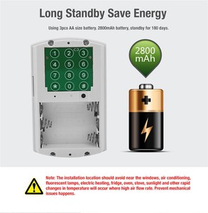 4G <span class=keywords><strong>GSM</strong></span> Thẻ Sim PIR Detector Battery Powered Cảm Biến Chuyển Động Chống Trộm Hệ Thống Báo Động Nhà Để Xe An Toàn Báo Động Bảo Vệ Báo Động Báo Động Detector - Product Image 5