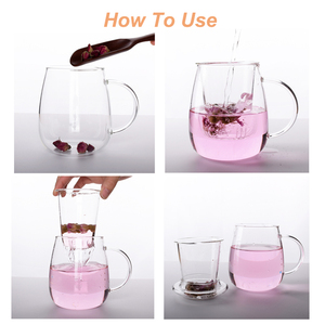 360 ml/12 oz borosilicato taza <span class=keywords><strong>de</strong></span> té <span class=keywords><strong>de</strong></span> cristal con infusor y tapa <span class=keywords><strong>para</strong></span> hojas sueltas té y fruta agua - Product Image 5
