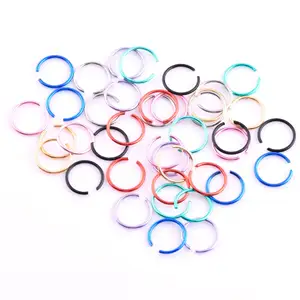 VRIUA New Medical Titanium Punk Clip Body Nose Lip Rings Unisex Nose Ring Women Septum Jewelry