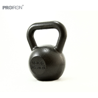 Kettlebell de compétition en fonte noire pour hommes, options de poids de 4 à 32 kg