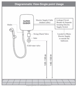 Calentador de agua eléctrico instantáneo sin tanque - Product Image 5