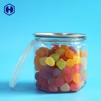 Bocaux hexagonales en plastique pour graines de tournesol, 1 pièce, 307 #, 400ml, mélange de fruits, noix, pour animaux de compagnie