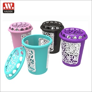 Haixing New Design <strong>Plastic</strong> <strong>Laundry</strong> <strong>Basket</strong> Storage with Lid <strong>Popular</strong> <strong>Basket</strong> Double Color 12811 - Product Image 2