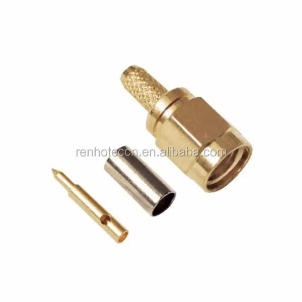 RP SMA connettore femmina maschio LMR240 LMR400 RG58 RG316 RF collegamento a crimpare diritto coassiale tipo di saldatura per cavo Antenna GPS