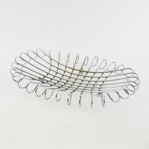 Oval double U shape chrome wire fruit basket - Product Image 1