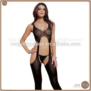 3018 delle Donne Bretella Sheer Serbatoio Bodystocking E Collant