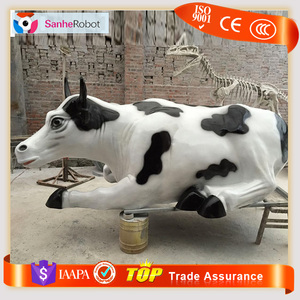 Lait de Vache ferme animaux chine gros 100% réponse en fiber de verre vaches laitières statue pour <span class=keywords><strong>parc</strong></span> décoratif - Product Image 2