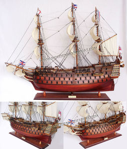HMS Victory Modelo náutico de madera Nave Técnica pintada a mano - Product Image 1
