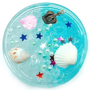 YY0418 60ML Stress Reliever Make Your Own Slime Mixing Blue Dolphin Ocean Toys Clear Slime