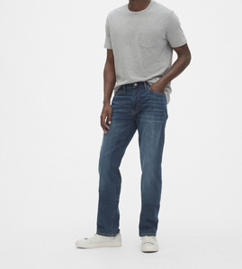 Moda autunno Casual Jeans larghi a gamba dritta ultimi Jeans da <span class=keywords><strong>uomo</strong></span> <span class=keywords><strong>pantaloni</strong></span> in Denim blu intenso <span class=keywords><strong>con</strong></span> cinque tasche - Product Image 3