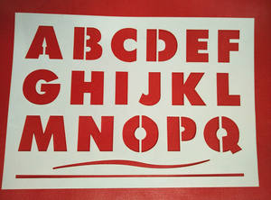 Pochoirs de lettres pour la peinture sur bois, pochoirs d'art et d'artisanat en plastique réutilisables avec des numéros - Product Image 2