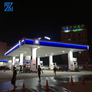 Modern petrol station design space frame tank gauge petrol station