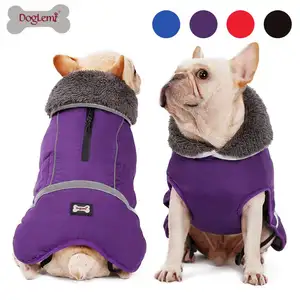 New Design Luxury Dog Apparel Clothes Water Resistant Pet Jacket Warm Winter Large Dog Apparel